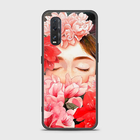 Oppo Find X2 Cover- Floral Series - HQ Ultra Shine Premium Infinity Glass Soft Silicon Borders Case