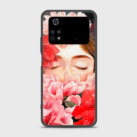 Xiaomi Poco M4 Pro 4G Cover- Floral Series - HQ Ultra Shine Premium Infinity Glass Soft Silicon Borders Case