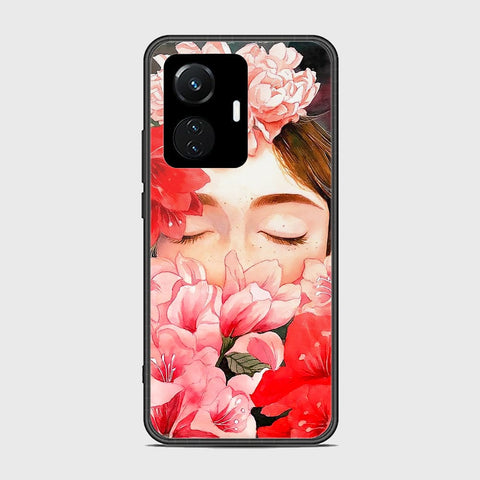 Vivo Y55 4G Cover- Floral Series - HQ Ultra Shine Premium Infinity Glass Soft Silicon Borders Case