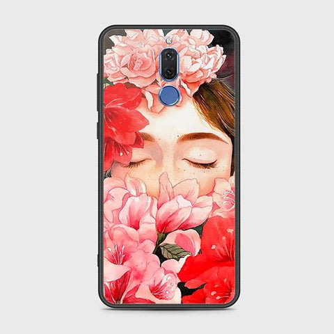 Huawei Mate 10 Lite Cover - Floral Series - HQ Ultra Shine Premium Infinity Glass Soft Silicon Borders Case