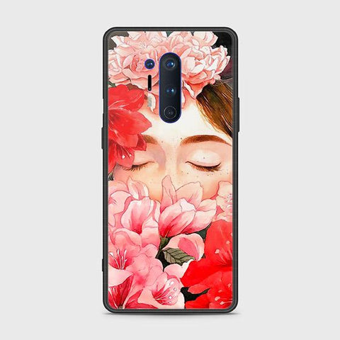 OnePlus 8 Pro Cover - Floral Series - HQ Ultra Shine Premium Infinity Glass Soft Silicon Borders Case