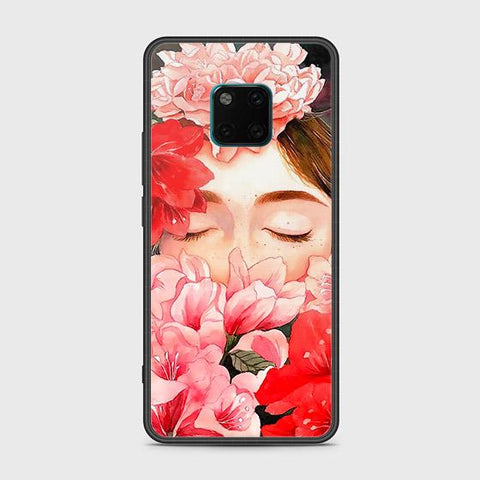 Huawei Mate 20 Pro Cover - Floral Series - HQ Ultra Shine Premium Infinity Glass Soft Silicon Borders Case