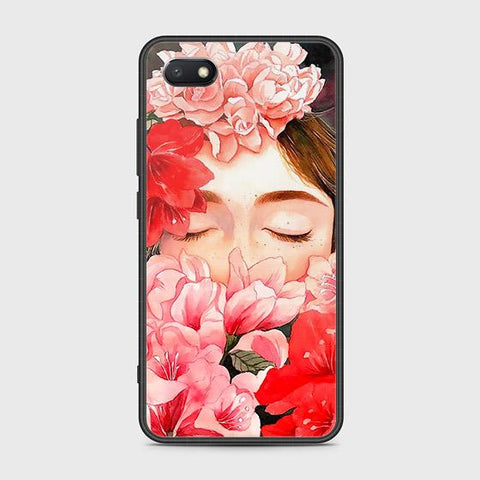 Y5 2018 Cover - Floral Series - HQ Ultra Shine Premium Infinity Glass Soft Silicon Borders Case