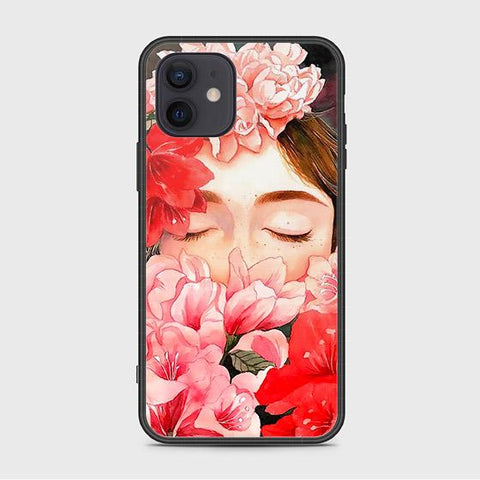 iPhone 12 Mini Cover - Floral Series - HQ Ultra Shine Premium Infinity Glass Soft Silicon Borders Case