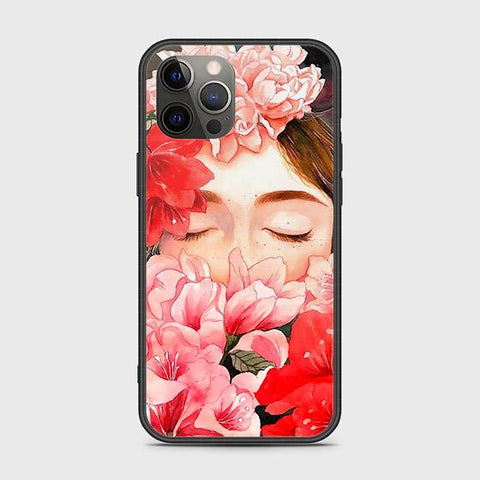 iPhone 12 Pro Max Cover - Floral Series - HQ Ultra Shine Premium Infinity Glass Soft Silicon Borders Case