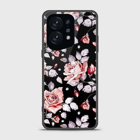 Oppo Find X5 Cover - Floral Series - HQ Ultra Shine Premium Infinity Glass Soft Silicon Borders Case