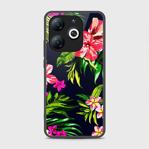 Tecno Spark 20C Cover- Floral Series - HQ Ultra Shine Premium Infinity Glass Soft Silicon Borders Case