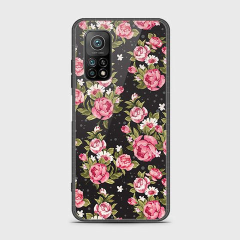 Xiaomi Mi 10T Cover - Floral Series - HQ Ultra Shine Premium Infinity Glass Soft Silicon Borders Case