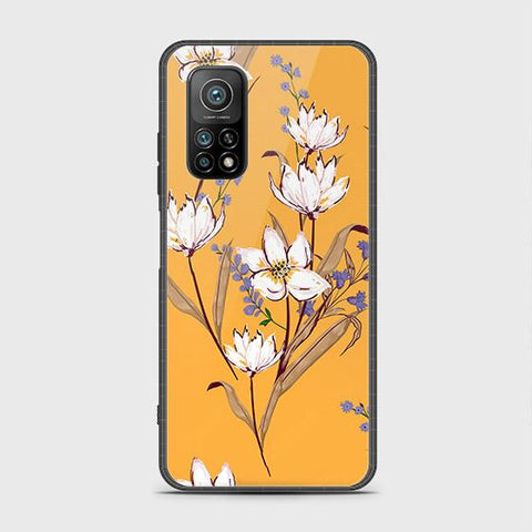 Xiaomi Mi 10T Cover - Floral Series - HQ Ultra Shine Premium Infinity Glass Soft Silicon Borders Case