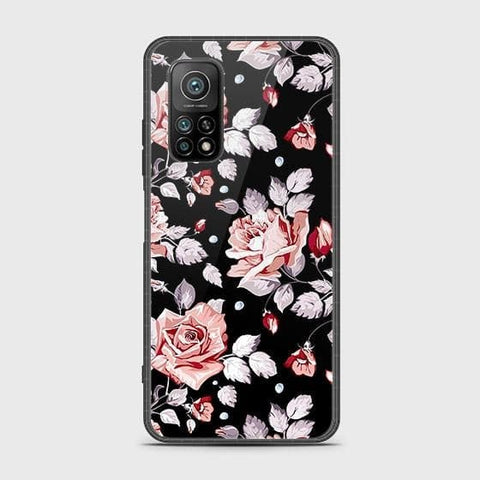 Xiaomi Mi 10T Cover - Floral Series - HQ Ultra Shine Premium Infinity Glass Soft Silicon Borders Case