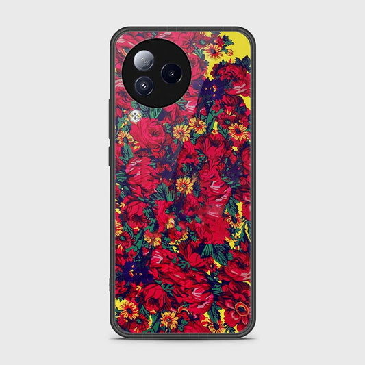 Xiaomi Civi 3 Cover- Floral Series - HQ Ultra Shine Premium Infinity Glass Soft Silicon Borders Case