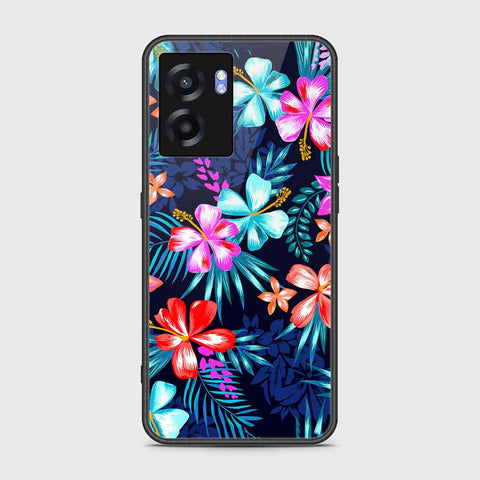 Realme V23 Cover- Floral Series - HQ Ultra Shine Premium Infinity Glass Soft Silicon Borders Case