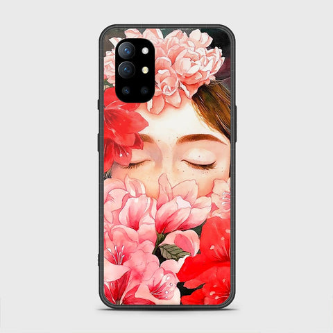 OnePlus 9R Cover - Floral Series - HQ Ultra Shine Premium Infinity Glass Soft Silicon Borders Case