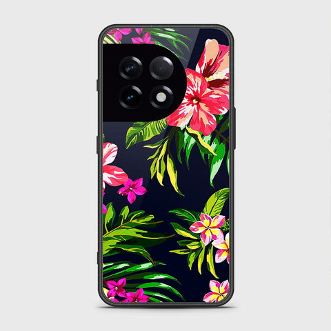 OnePlus Ace 2 Cover- Floral Series - HQ Ultra Shine Premium Infinity Glass Soft Silicon Borders Case