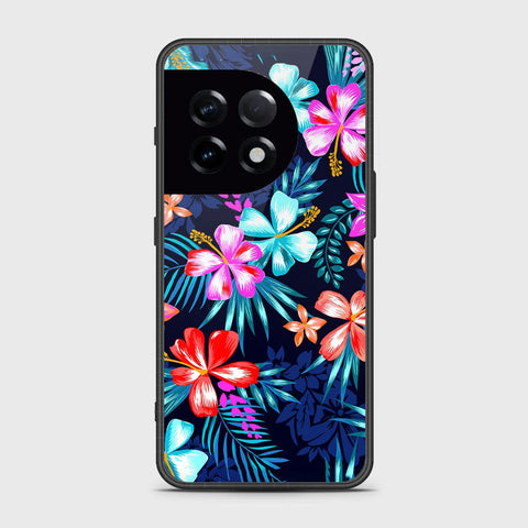 OnePlus Ace 2 Cover- Floral Series - HQ Ultra Shine Premium Infinity Glass Soft Silicon Borders Case