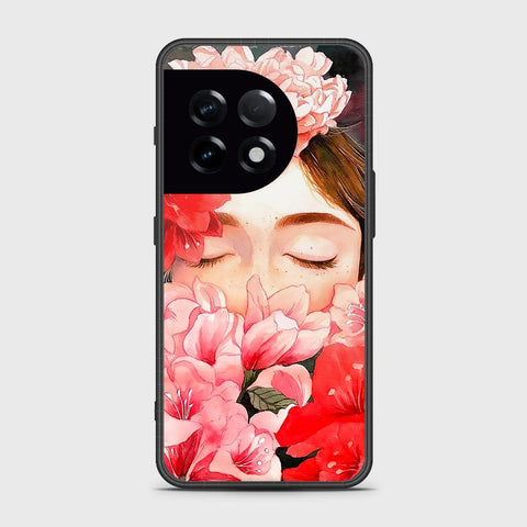 OnePlus Ace 2 Cover- Floral Series - HQ Ultra Shine Premium Infinity Glass Soft Silicon Borders Case