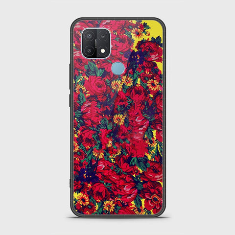 Oppo A15 Cover- Floral Series - HQ Ultra Shine Premium Infinity Glass Soft Silicon Borders Case