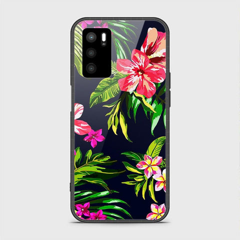 Oppo A16s Cover- Floral Series - HQ Ultra Shine Premium Infinity Glass Soft Silicon Borders Case