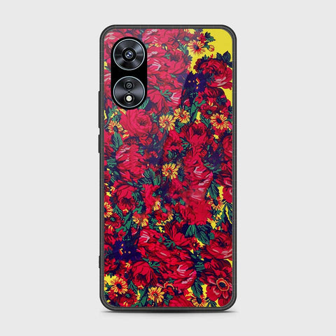 Oppo A97 5G Cover- Floral Series - HQ Ultra Shine Premium Infinity Glass Soft Silicon Borders Case