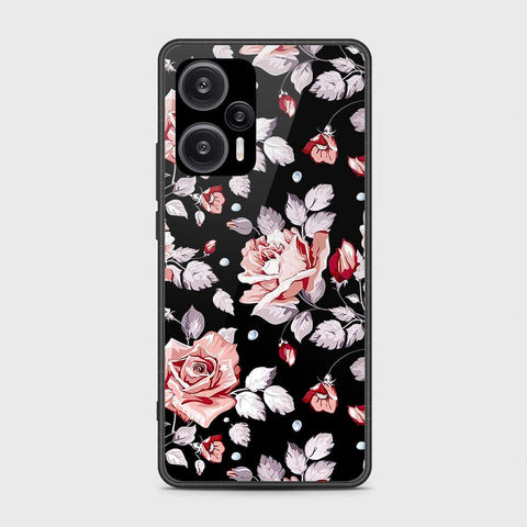 Xiaomi Poco F5  Cover- Floral Series - HQ Ultra Shine Premium Infinity Glass Soft Silicon Borders Case