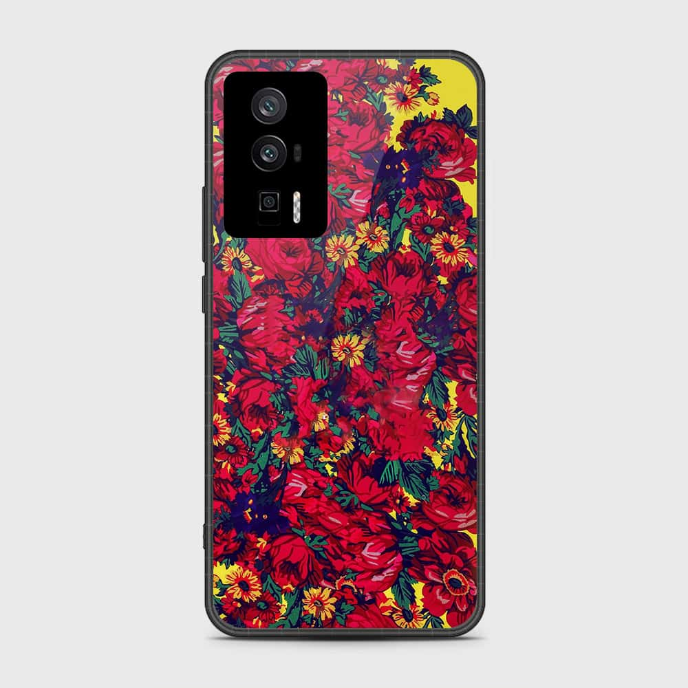 Xiaomi Redmi K60 Pro Cover- Floral Series - HQ Ultra Shine Premium Infinity Glass Soft Silicon Borders Case