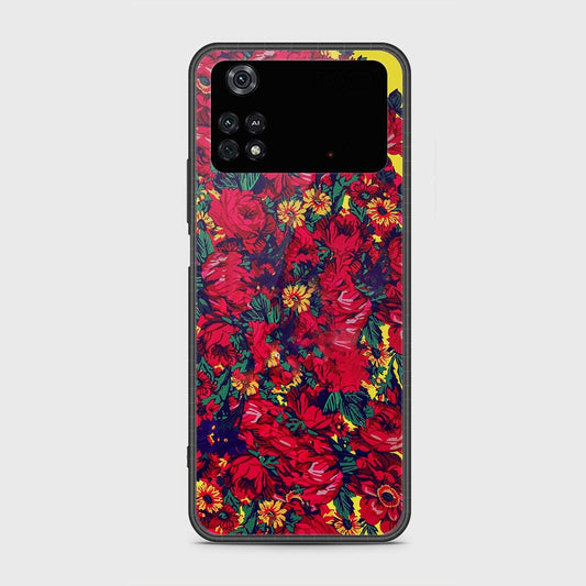 Xiaomi Poco M4 Pro Cover- Floral Series - HQ Ultra Shine Premium Infinity Glass Soft Silicon Borders Case