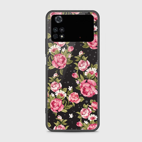 Xiaomi Poco M4 Pro Cover- Floral Series - HQ Ultra Shine Premium Infinity Glass Soft Silicon Borders Case