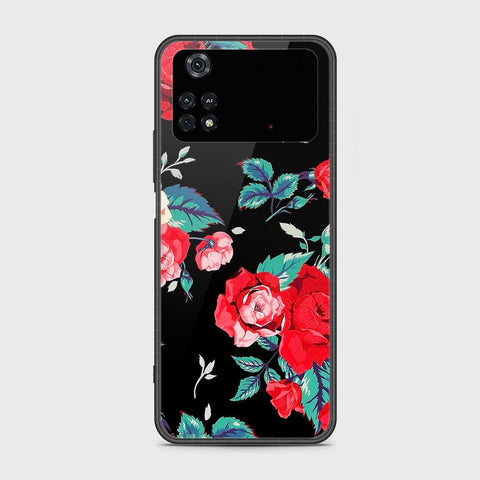 Xiaomi Poco M4 Pro Cover- Floral Series - HQ Ultra Shine Premium Infinity Glass Soft Silicon Borders Case