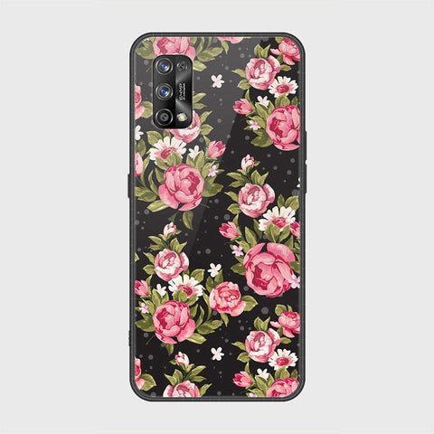 Realme 7 Pro Cover - Floral Series - HQ Ultra Shine Premium Infinity Glass Soft Silicon Borders Case