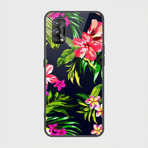 Realme 7 Pro Cover - Floral Series - HQ Ultra Shine Premium Infinity Glass Soft Silicon Borders Case