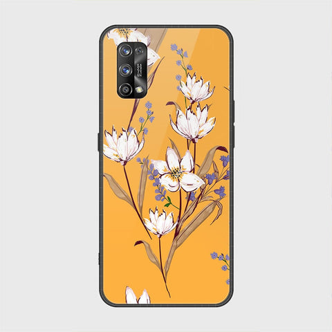 Realme 7 Pro Cover - Floral Series - HQ Ultra Shine Premium Infinity Glass Soft Silicon Borders Case