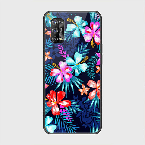 Realme 7 Pro Cover - Floral Series - HQ Ultra Shine Premium Infinity Glass Soft Silicon Borders Case