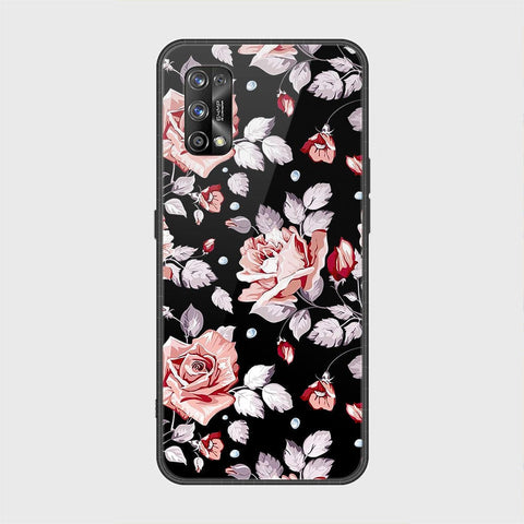 Realme 7 Pro Cover - Floral Series - HQ Ultra Shine Premium Infinity Glass Soft Silicon Borders Case