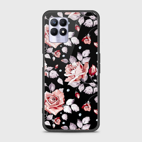 Realme 8i Cover - Floral Series - HQ Ultra Shine Premium Infinity Glass Soft Silicon Borders Case