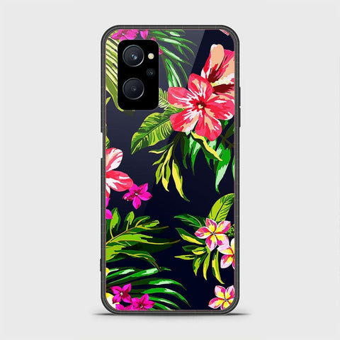 Realme 9i Cover - Floral Series - HQ Ultra Shine Premium Infinity Glass Soft Silicon Borders Case