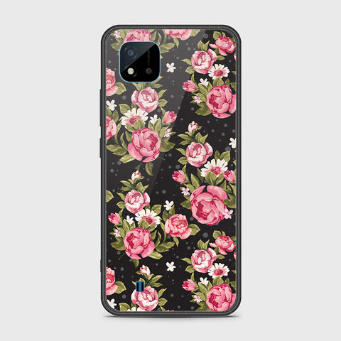 Realme C20 Cover- Floral Series - HQ Ultra Shine Premium Infinity Glass Soft Silicon Borders Case