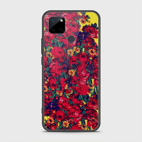 Realme C25Y Cover- Floral Series - HQ Ultra Shine Premium Infinity Glass Soft Silicon Borders Case