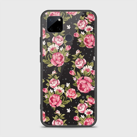 Realme C25Y Cover- Floral Series - HQ Ultra Shine Premium Infinity Glass Soft Silicon Borders Case