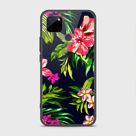 Realme C25Y Cover- Floral Series - HQ Ultra Shine Premium Infinity Glass Soft Silicon Borders Case