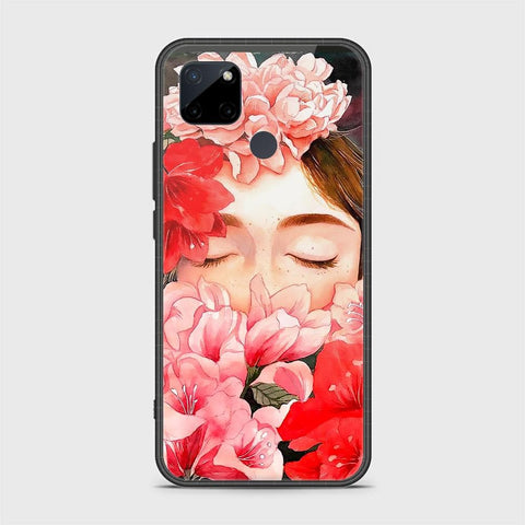 Realme C21Y Cover- Floral Series - HQ Ultra Shine Premium Infinity Glass Soft Silicon Borders Case