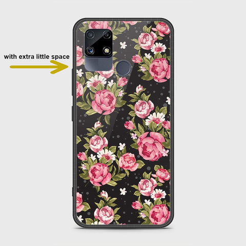 Realme C25s Cover- Floral Series - HQ Ultra Shine Premium Infinity Glass Soft Silicon Borders Case