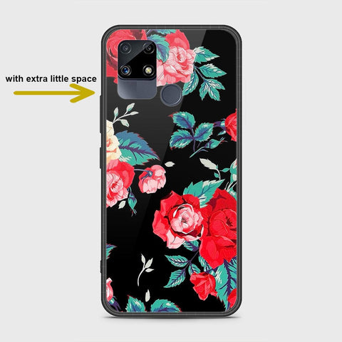 Realme C25s Cover- Floral Series - HQ Ultra Shine Premium Infinity Glass Soft Silicon Borders Case