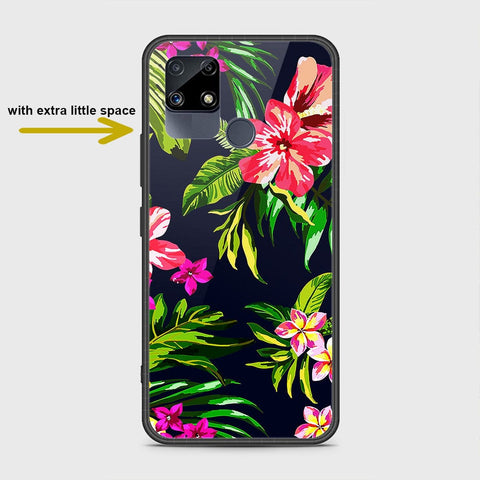 Realme C25s Cover- Floral Series - HQ Ultra Shine Premium Infinity Glass Soft Silicon Borders Case