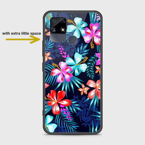 Realme C25s Cover- Floral Series - HQ Ultra Shine Premium Infinity Glass Soft Silicon Borders Case