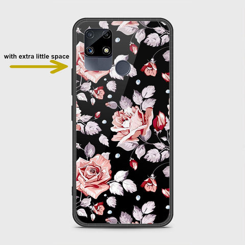 Realme C25s Cover- Floral Series - HQ Ultra Shine Premium Infinity Glass Soft Silicon Borders Case