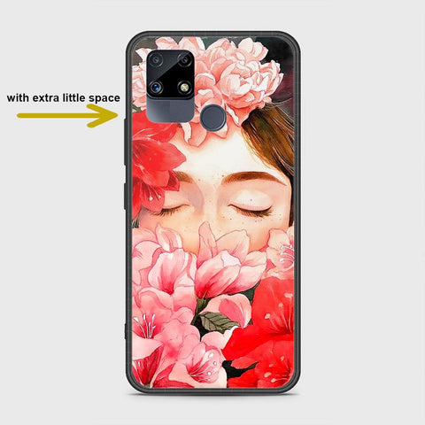 Realme C25s Cover- Floral Series - HQ Ultra Shine Premium Infinity Glass Soft Silicon Borders Case