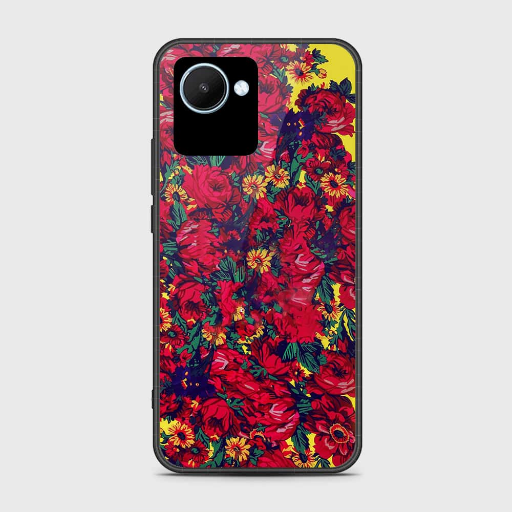 Realme C30 Cover- Floral Series - HQ Ultra Shine Premium Infinity Glass Soft Silicon Borders Case