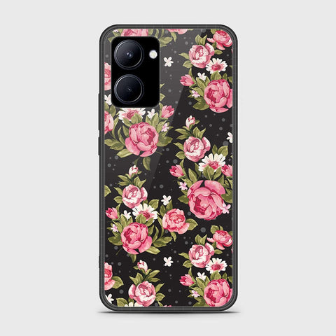 Realme C33 Cover- Floral Series - HQ Ultra Shine Premium Infinity Glass Soft Silicon Borders Case