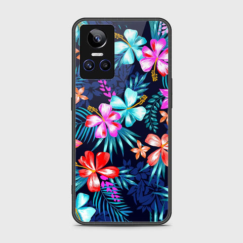 Realme GT Neo 3 Cover- Floral Series - HQ Ultra Shine Premium Infinity Glass Soft Silicon Borders Case