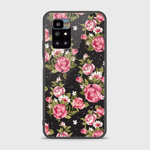 Xiaomi Redmi 10 Cover - Floral Series - HQ Ultra Shine Premium Infinity Glass Soft Silicon Borders Case